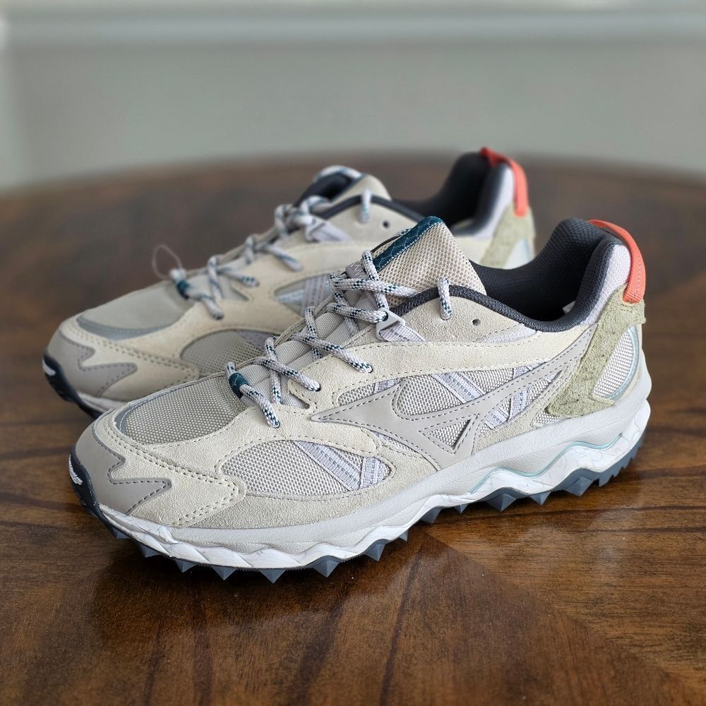 Mizuno Wave Mujin TL Nomad Pack Trail Shoes Silver Cloud Sand Cedar Men's 8.5 - Picture 2 of 16